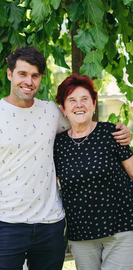 Philipp Mair e sua madre