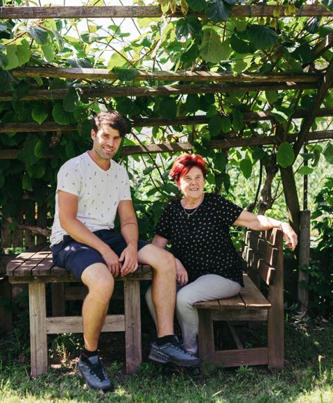 Philipp Mair e sua madre