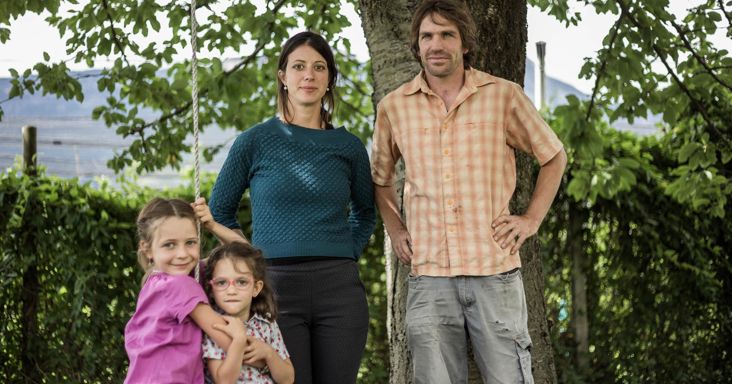 Manfred Klotz with his family